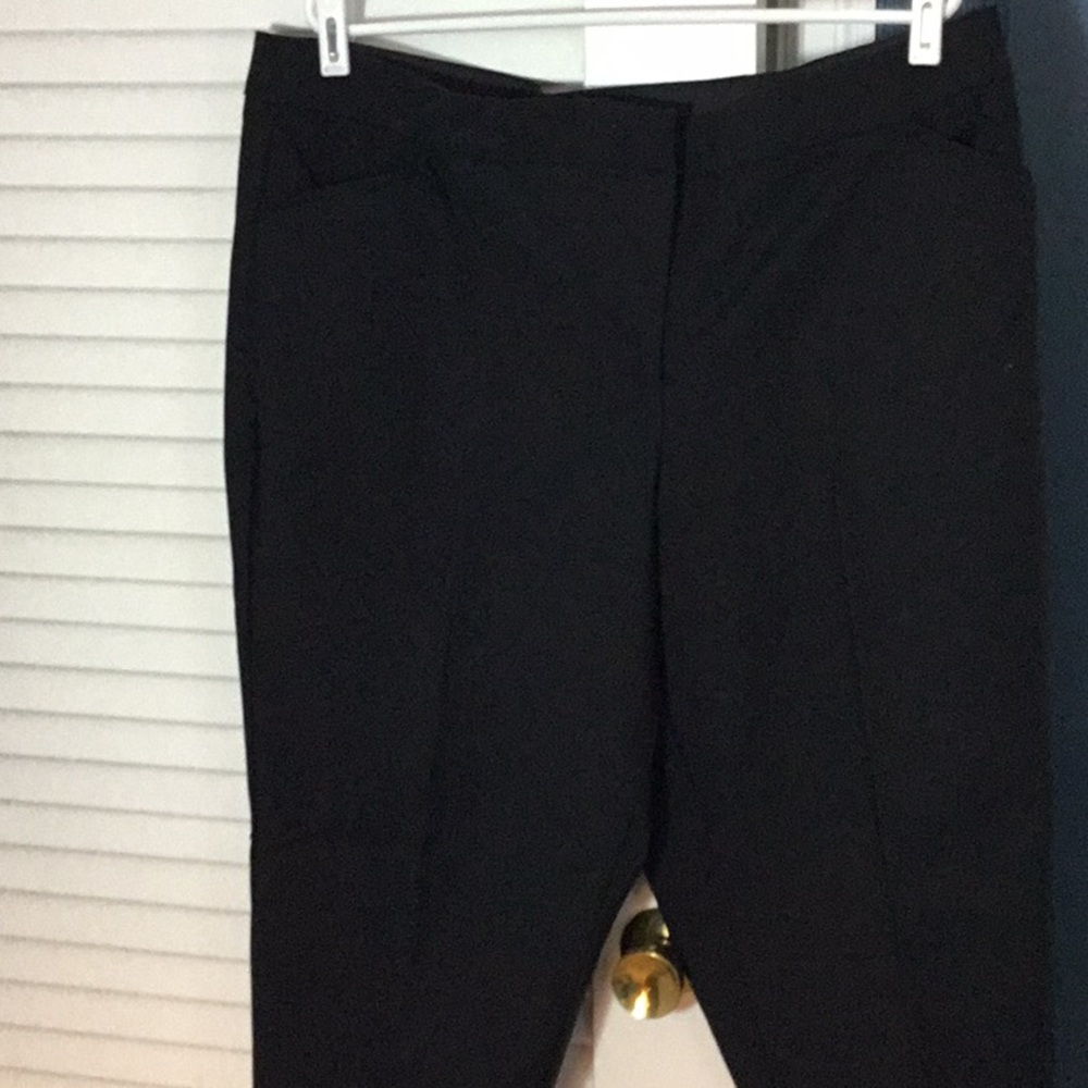 Black pants, hidden elastic waist